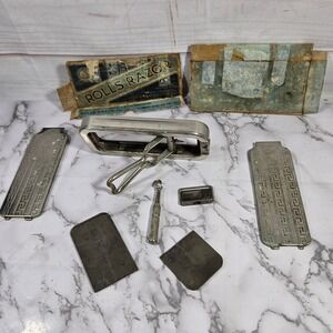 Vintage Rolls Razor Safety Razor Set Made in England Shaving Kit‎ Accessories